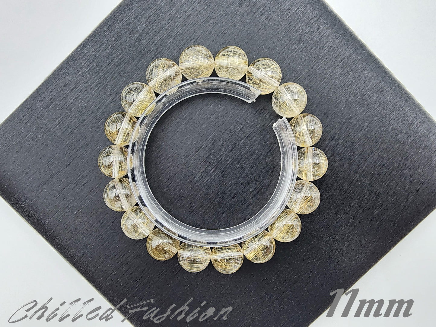 [Bracelet] Natural Golden Rutilated Quartz Bracelet