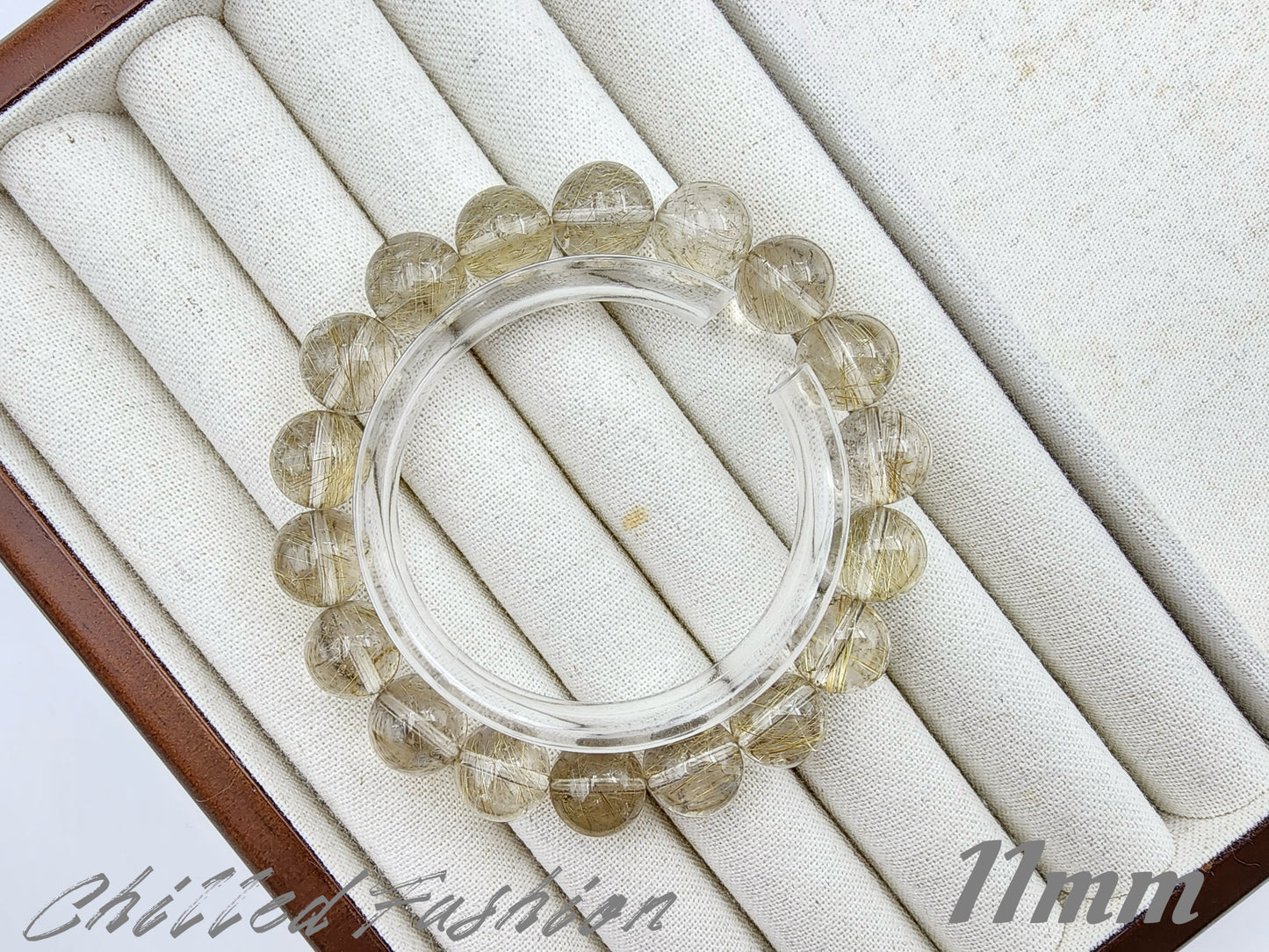 [Bracelet] Natural Golden Rutilated Quartz Bracelet