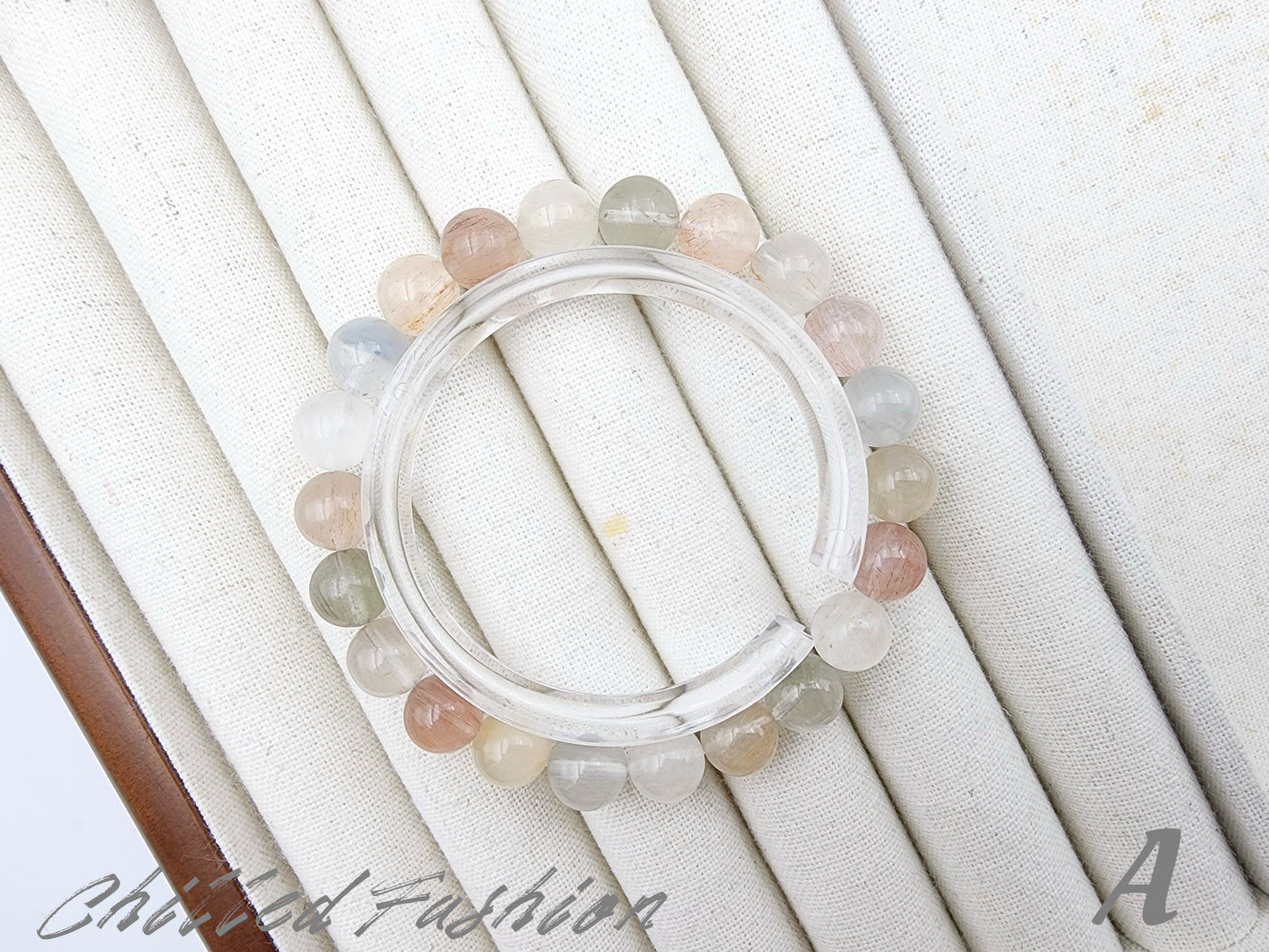 [Bracelet] 8mm Colorful Rabbit Hair Quartz Bracelet