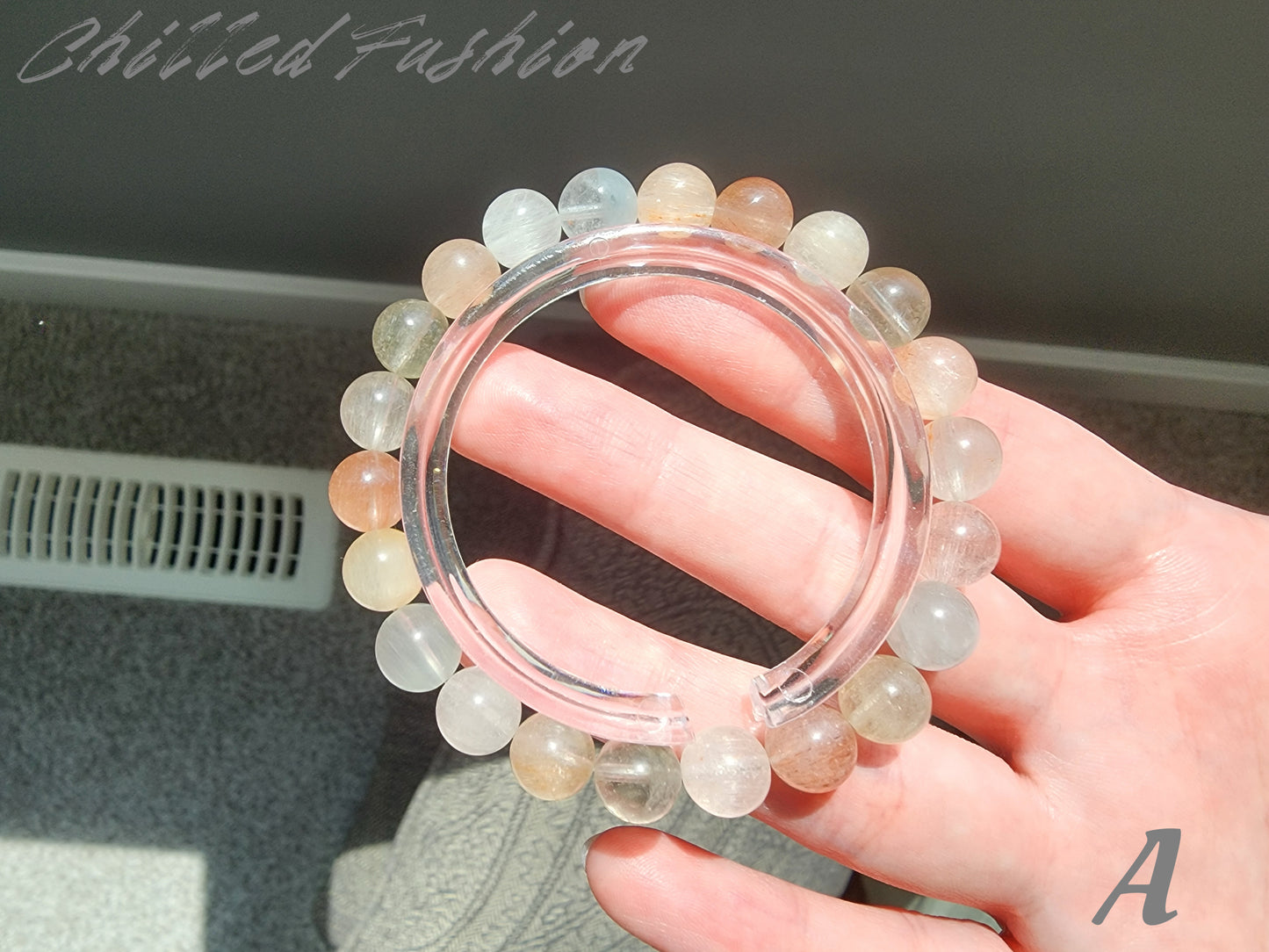 [Bracelet] 8mm Colorful Rabbit Hair Quartz Bracelet