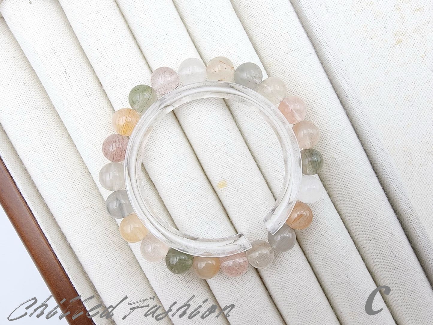[Bracelet] 8mm Colorful Rabbit Hair Quartz Bracelet