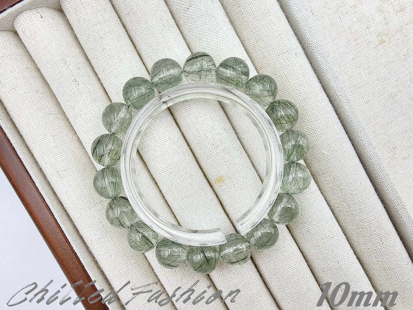 [Bracelet] Natural Green Rutilated Quartz Bracelet