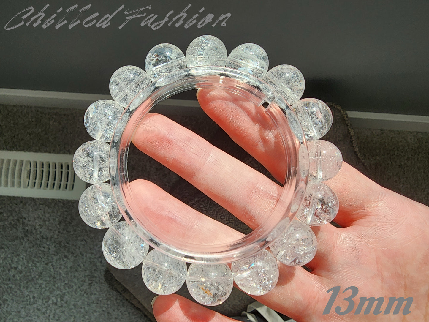 [Bracelet] Brazilian White Hematoid Quartz Bracelet