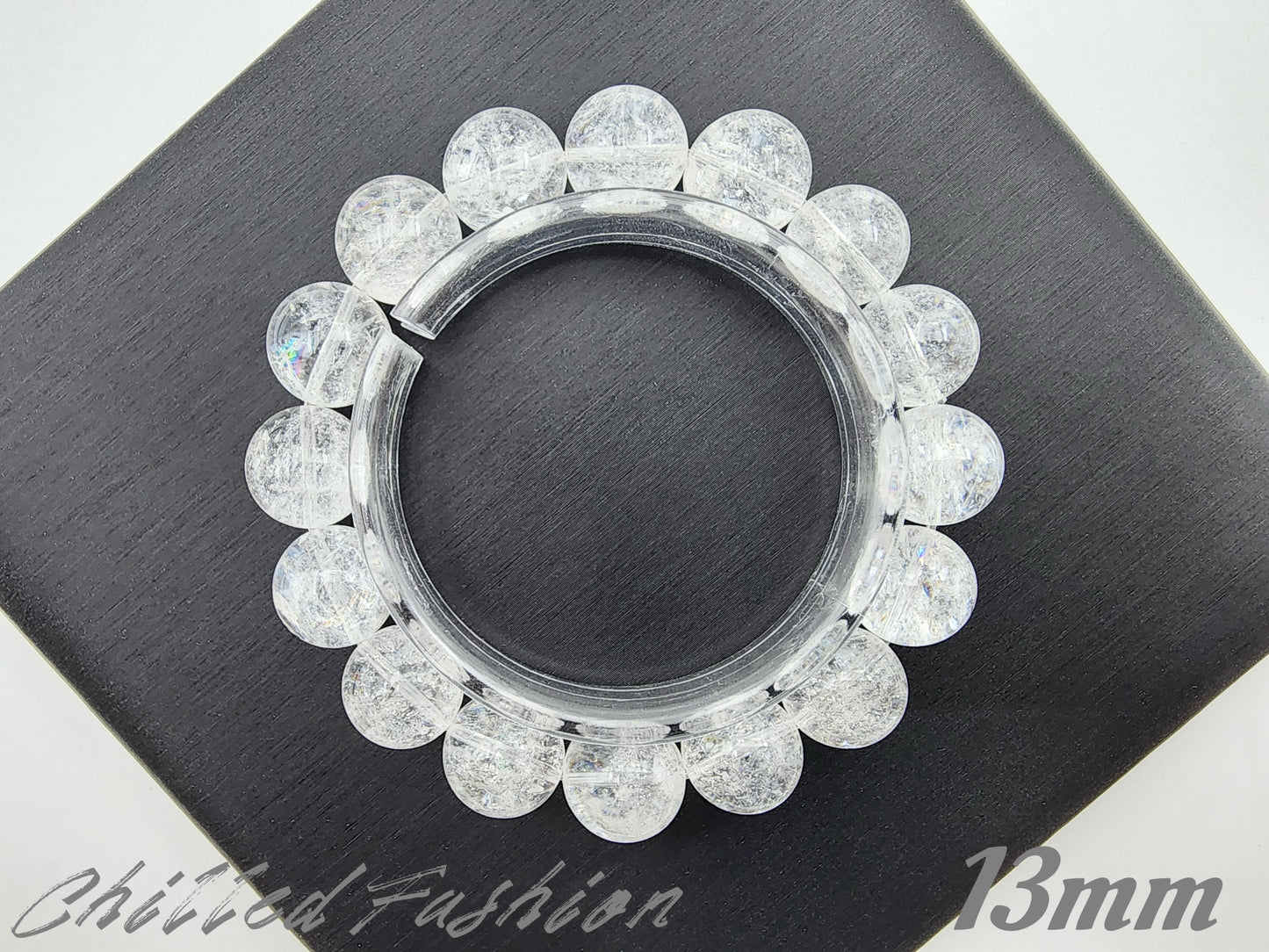 [Bracelet] Brazilian White Hematoid Quartz Bracelet