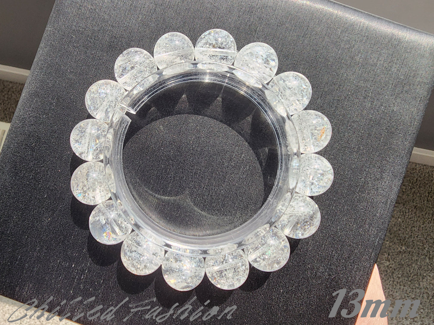 [Bracelet] Brazilian White Hematoid Quartz Bracelet