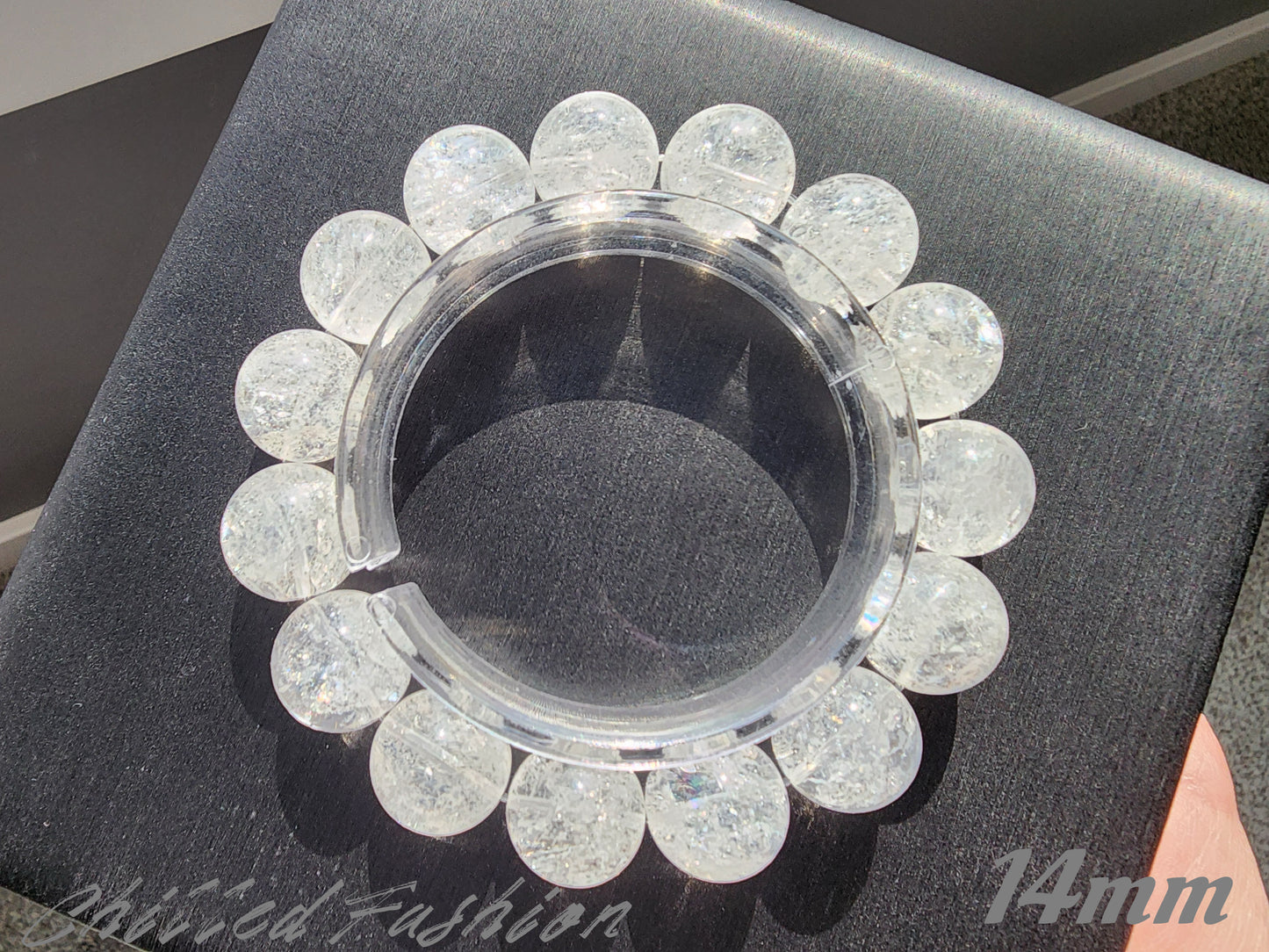 [Bracelet] Brazilian White Hematoid Quartz Bracelet