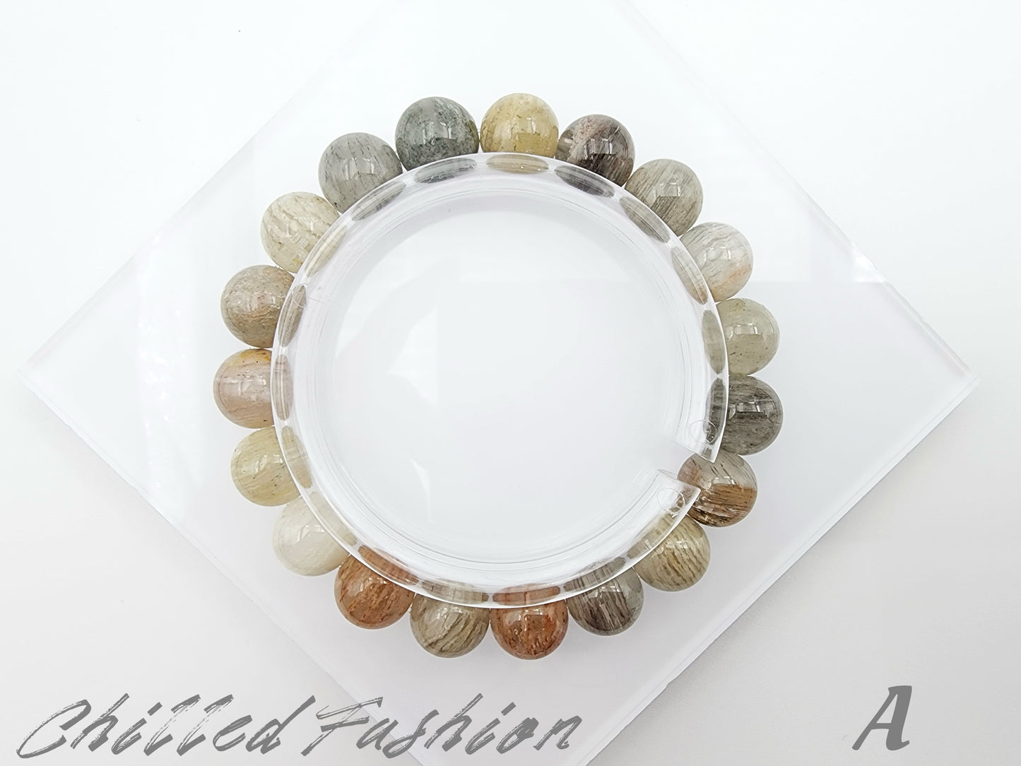 [Bracelet] 11mm Colorful Phantom Quartz Bracelet