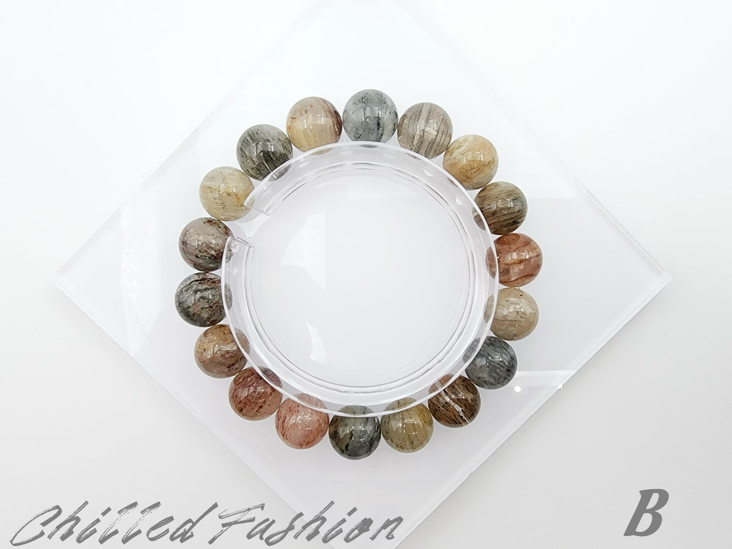 [Bracelet] 11mm Colorful Phantom Quartz Bracelet