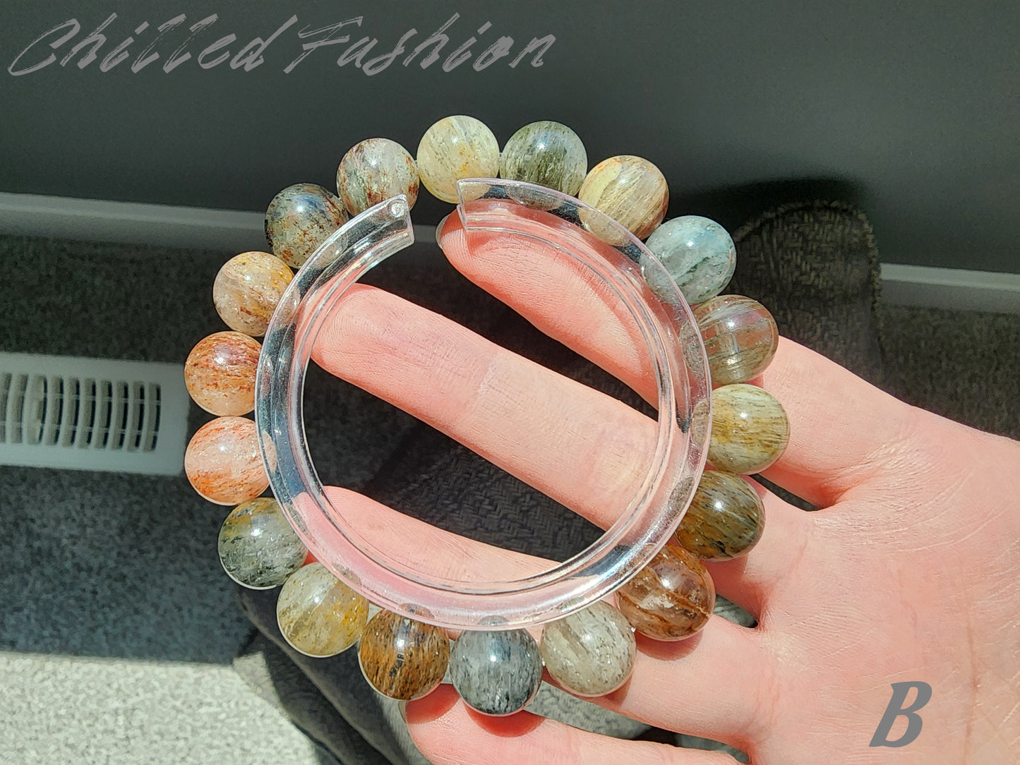 [Bracelet] 11mm Colorful Phantom Quartz Bracelet