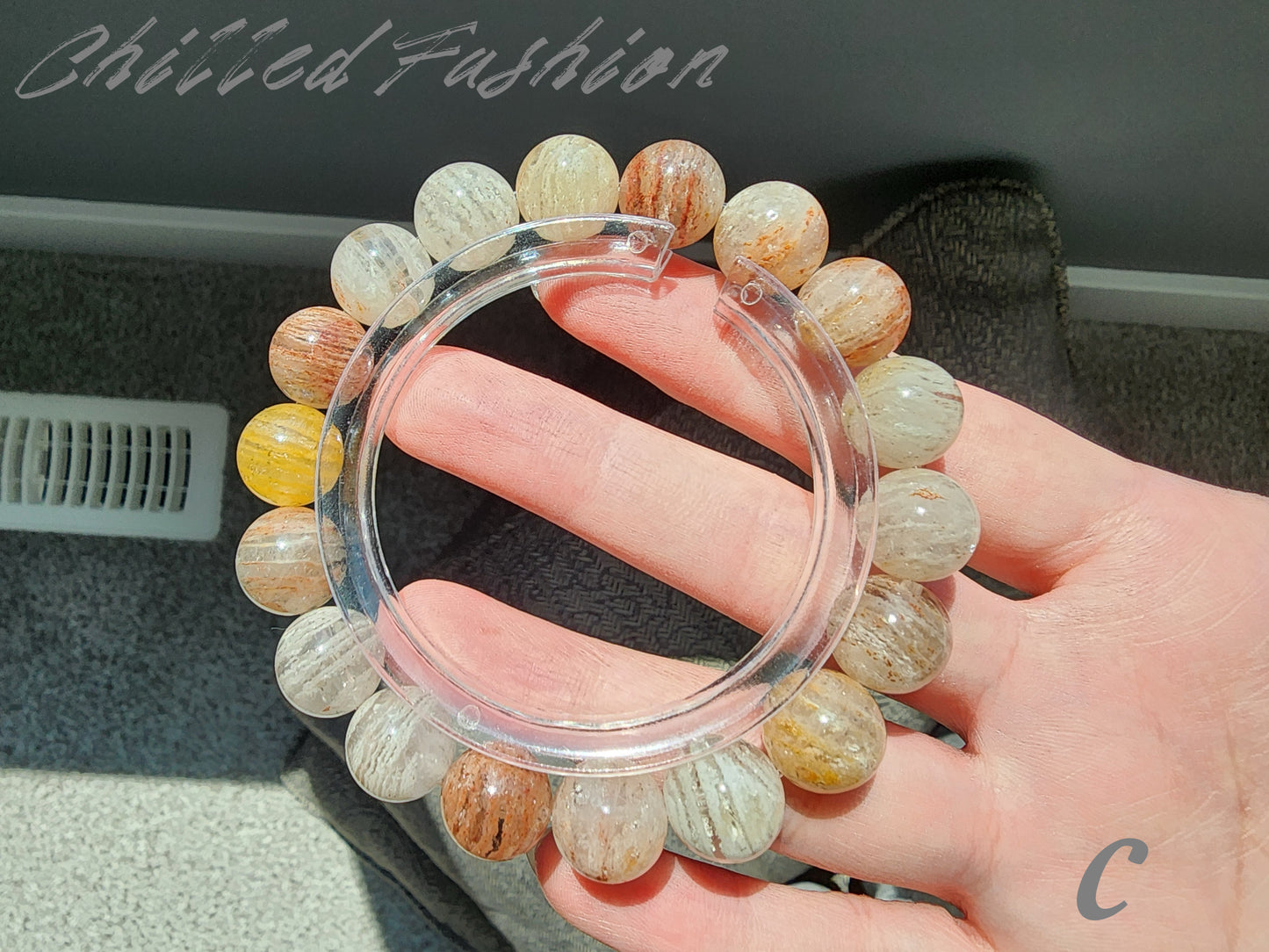 [Bracelet] 11mm Colorful Phantom Quartz Bracelet