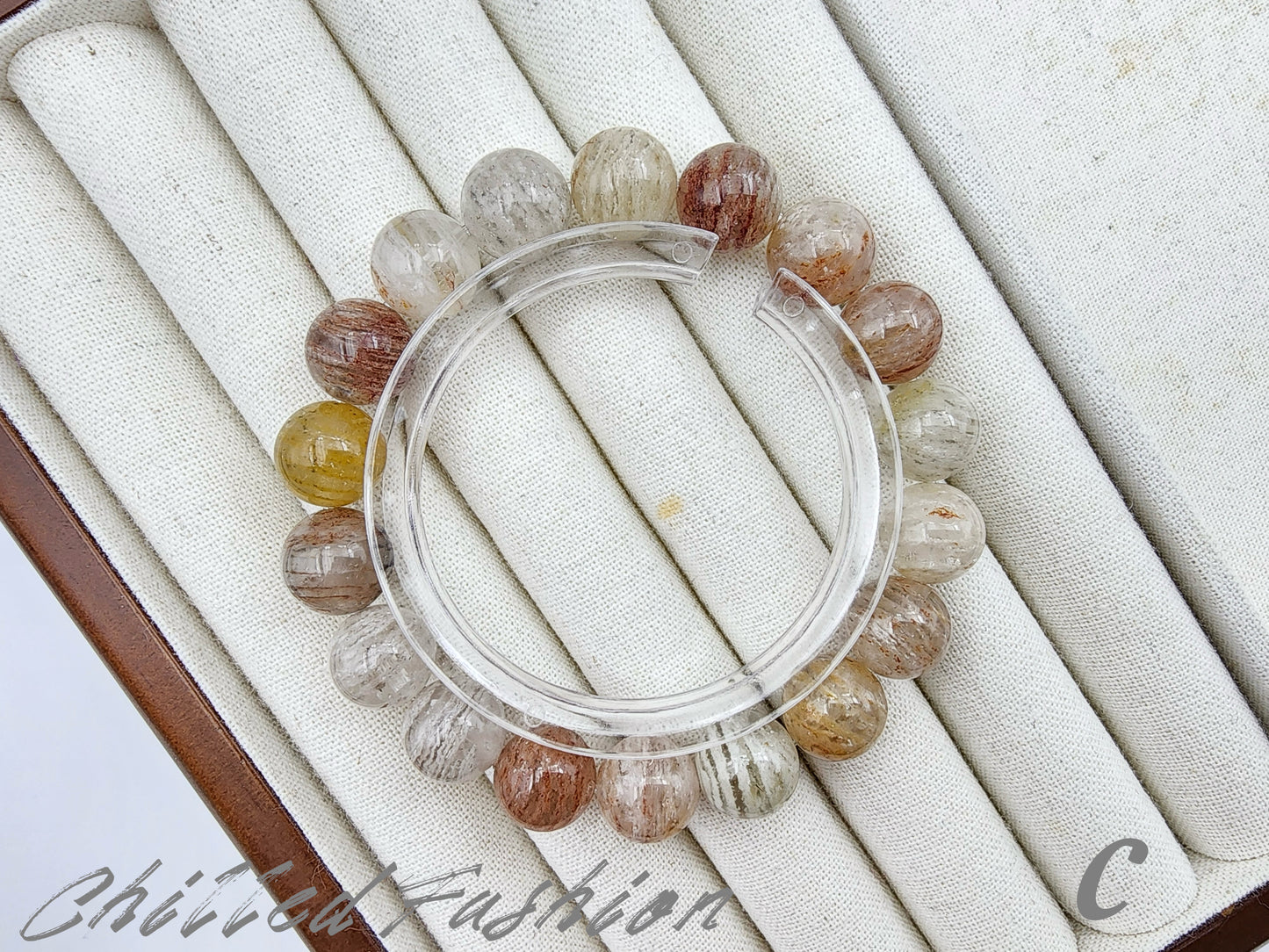 [Bracelet] 11mm Colorful Phantom Quartz Bracelet