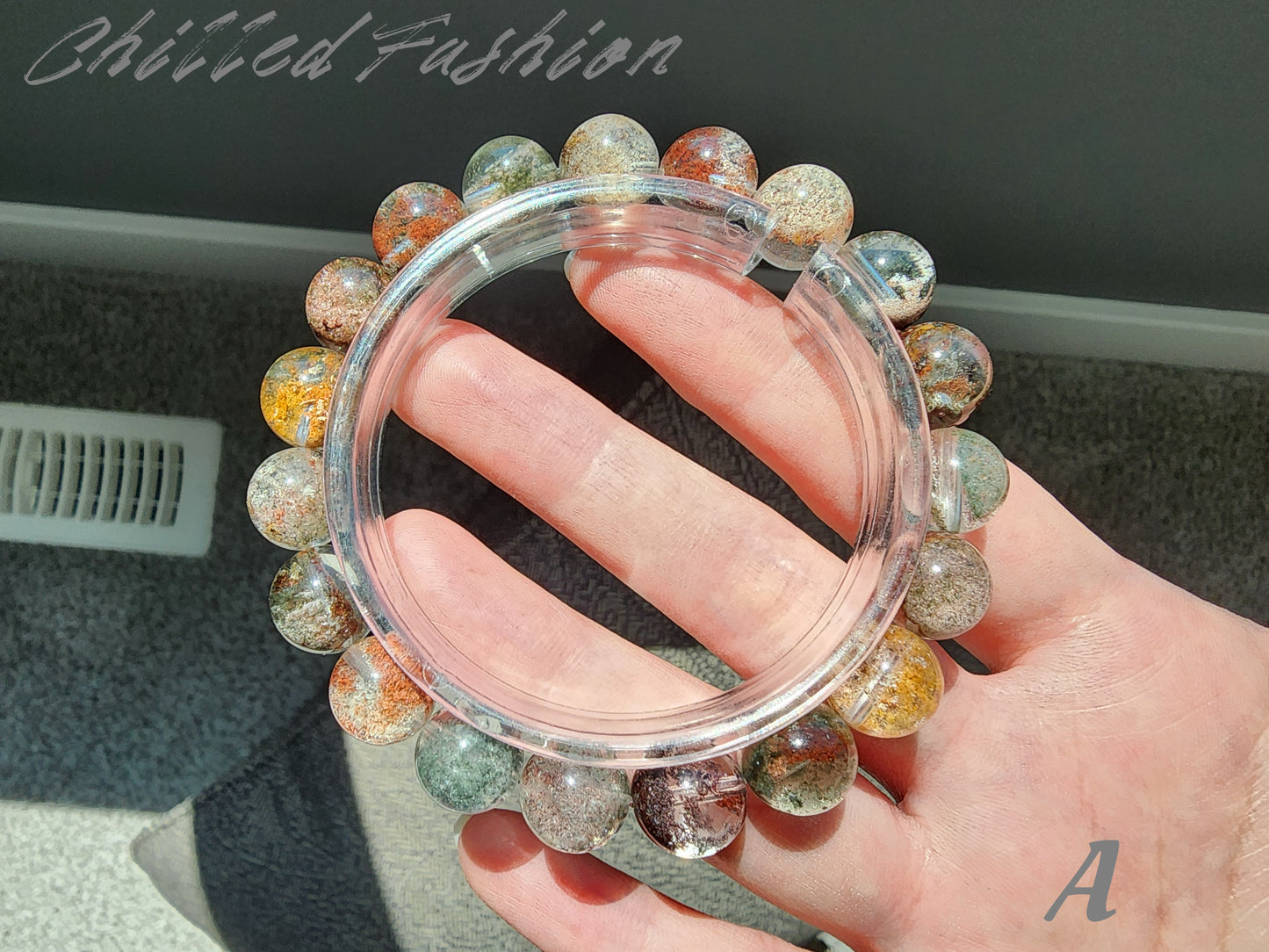 [Bracelet] 11mm Colorful Garden Phantom Quartz Bracelet