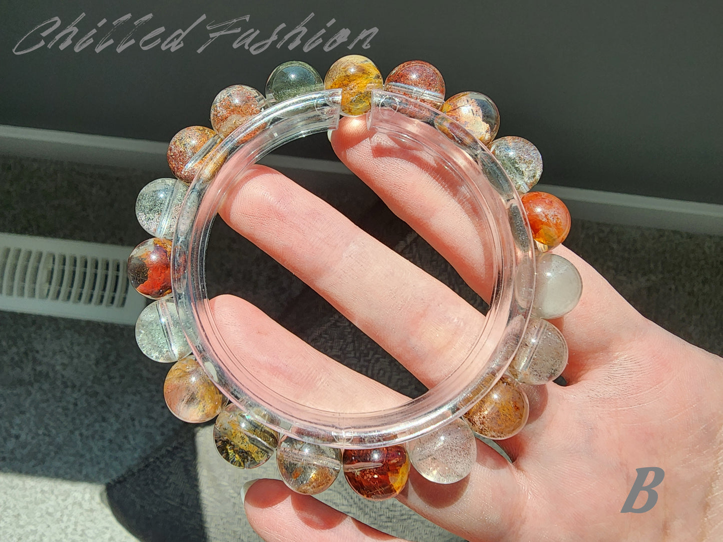 [Bracelet] 11mm Colorful Garden Phantom Quartz Bracelet