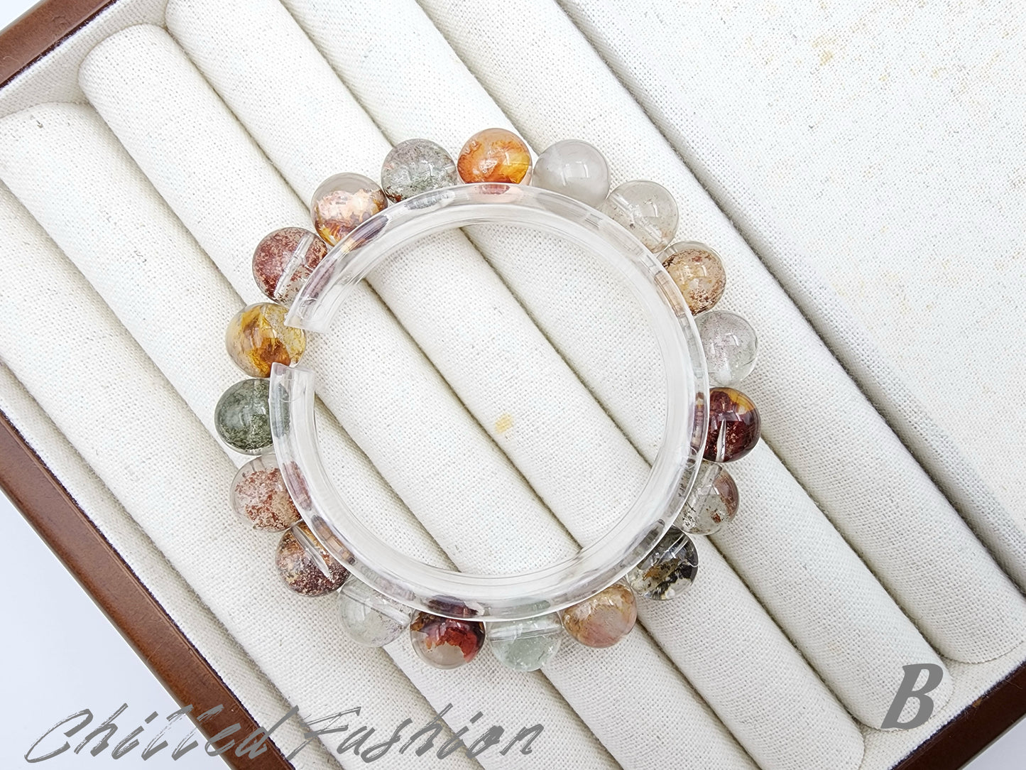 [Bracelet] 11mm Colorful Garden Phantom Quartz Bracelet