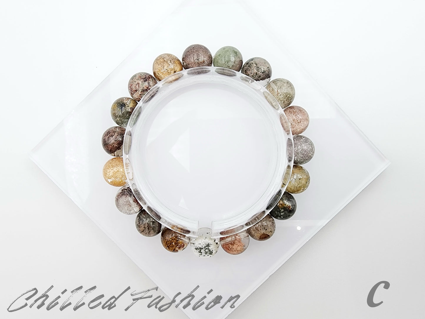 [Bracelet] 11mm Colorful Garden Phantom Quartz Bracelet