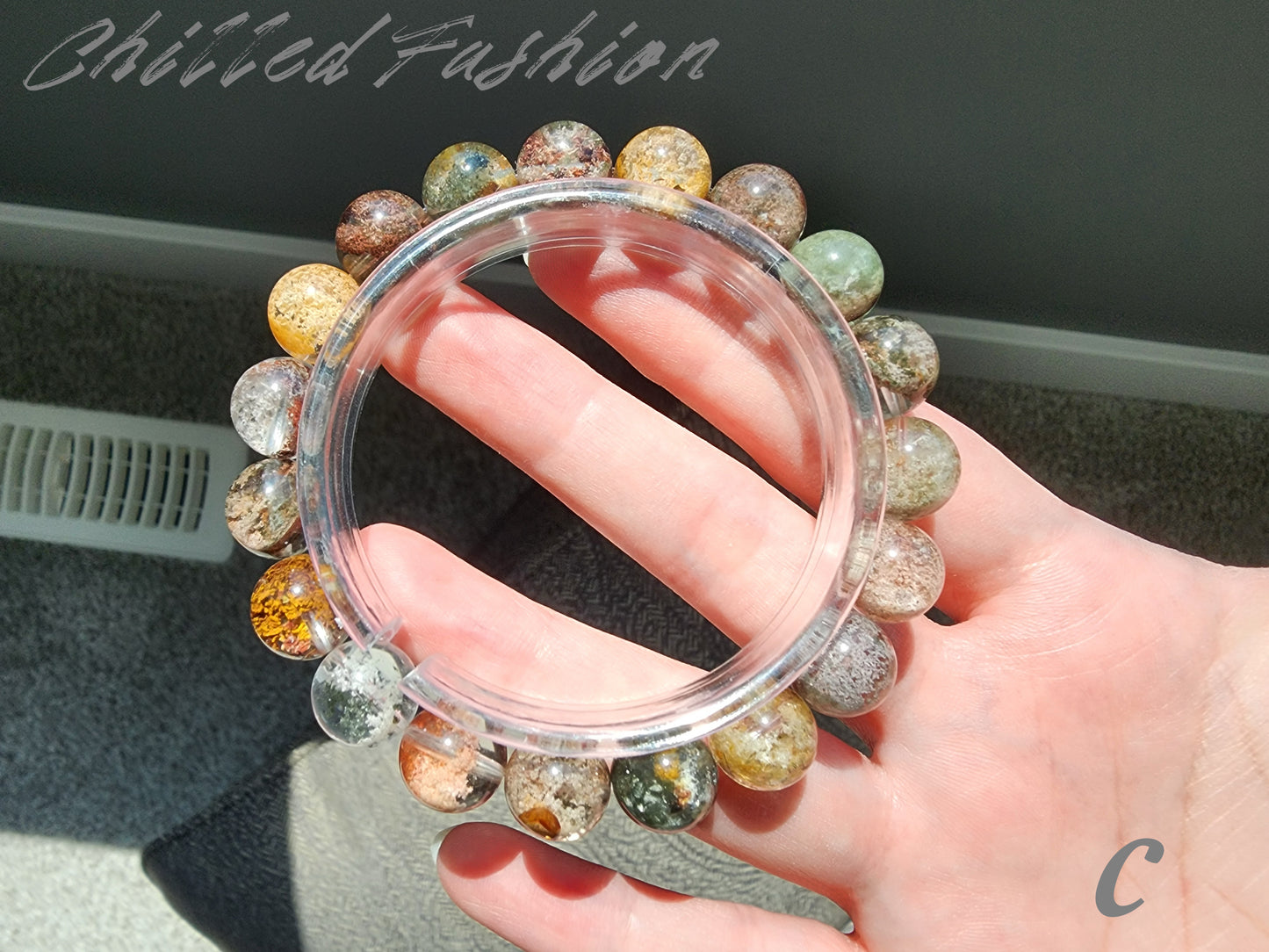 [Bracelet] 11mm Colorful Garden Phantom Quartz Bracelet