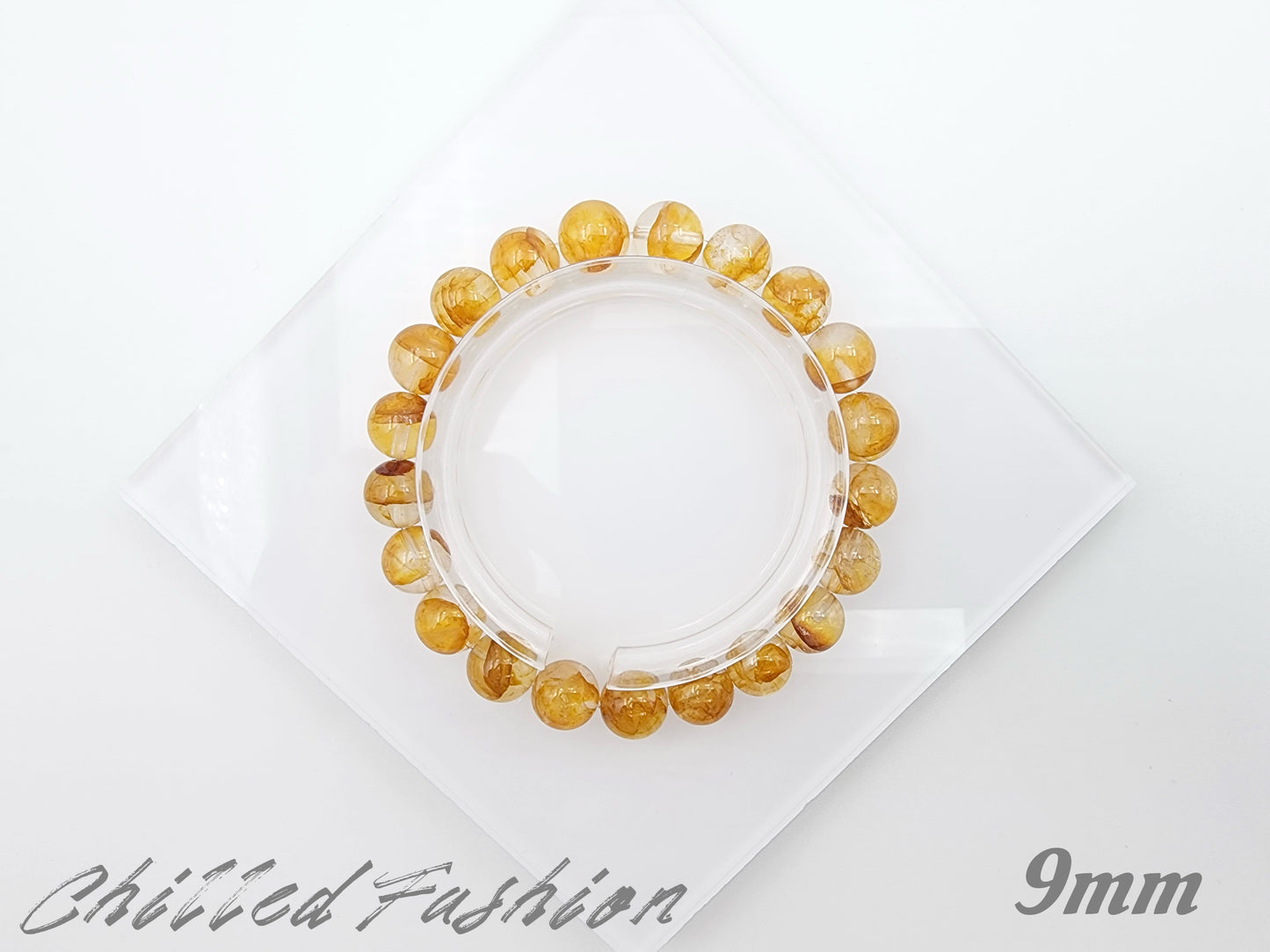 [Bracelet] Golden Healer Hematoid Quartz 蜜蜡胶花 Bracelet