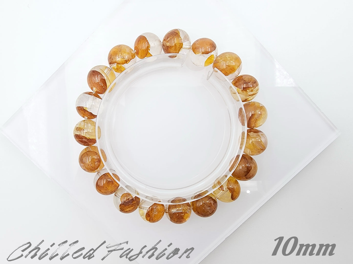 [Bracelet] Golden Healer Hematoid Quartz 蜜蜡胶花 Bracelet