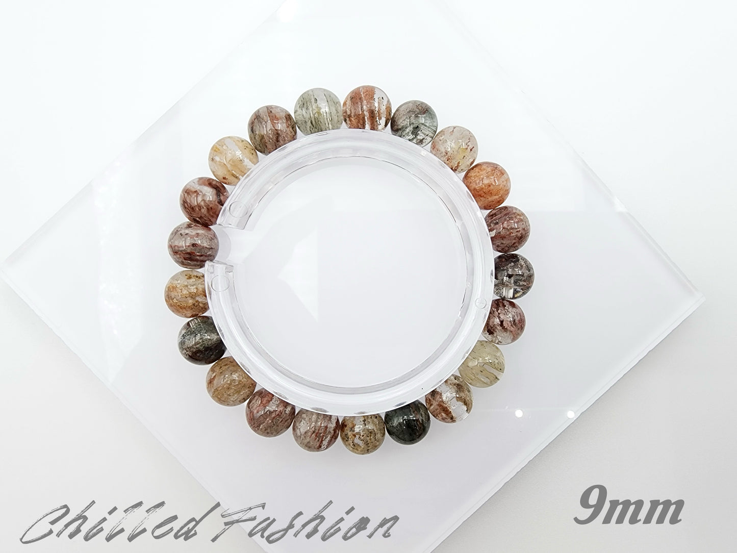 [Bracelet] Multi-Color Layered Phantom Quartz Bracelet