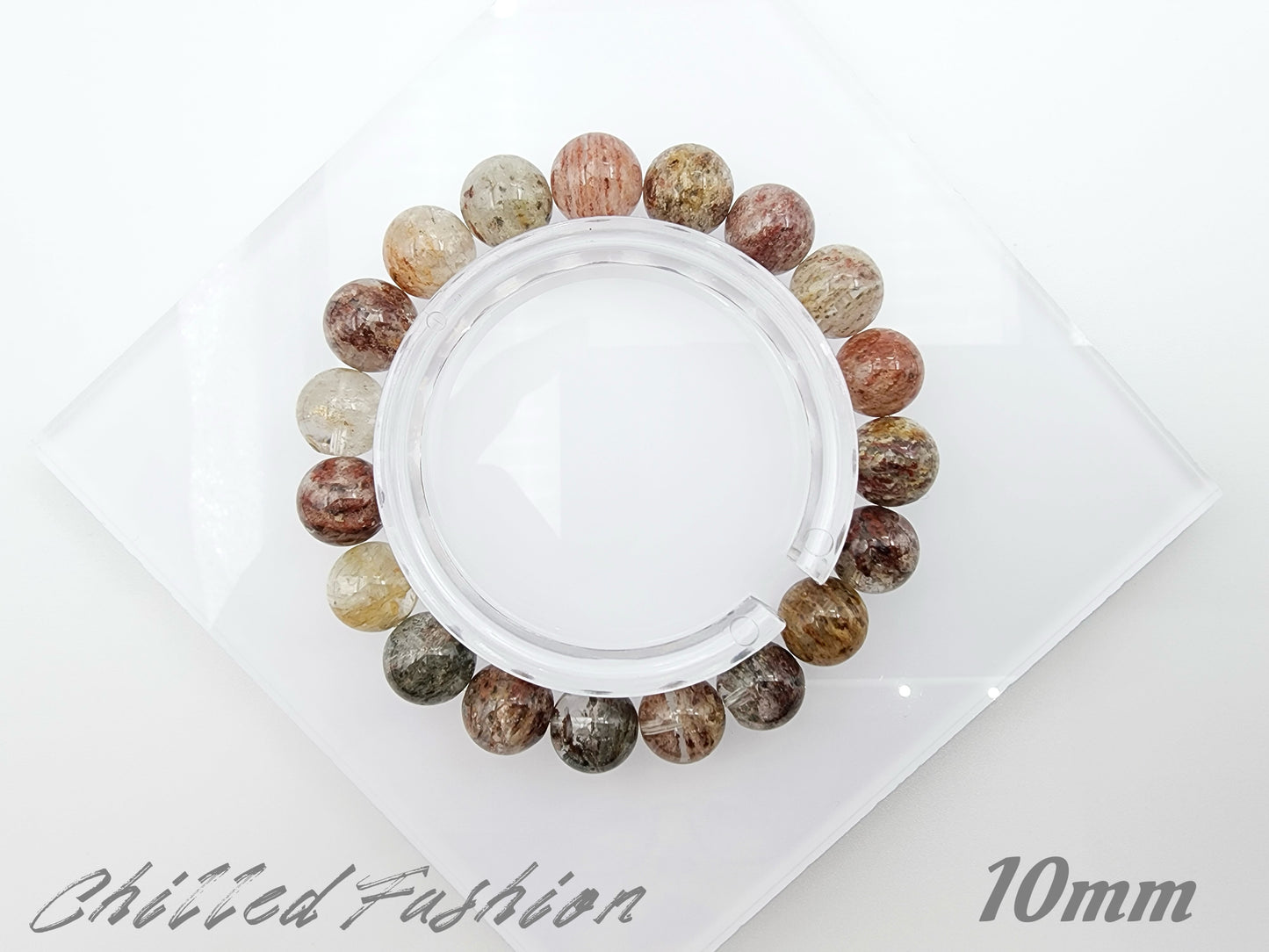 [Bracelet] Multi-Color Layered Phantom Quartz Bracelet