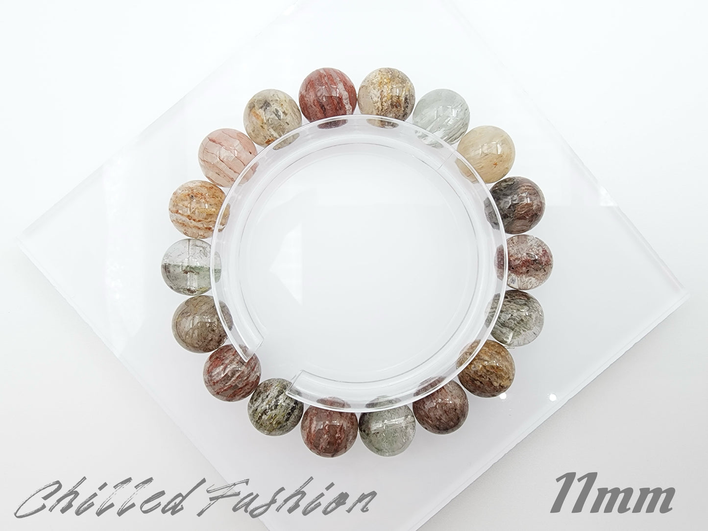 [Bracelet] Multi-Color Layered Phantom Quartz Bracelet