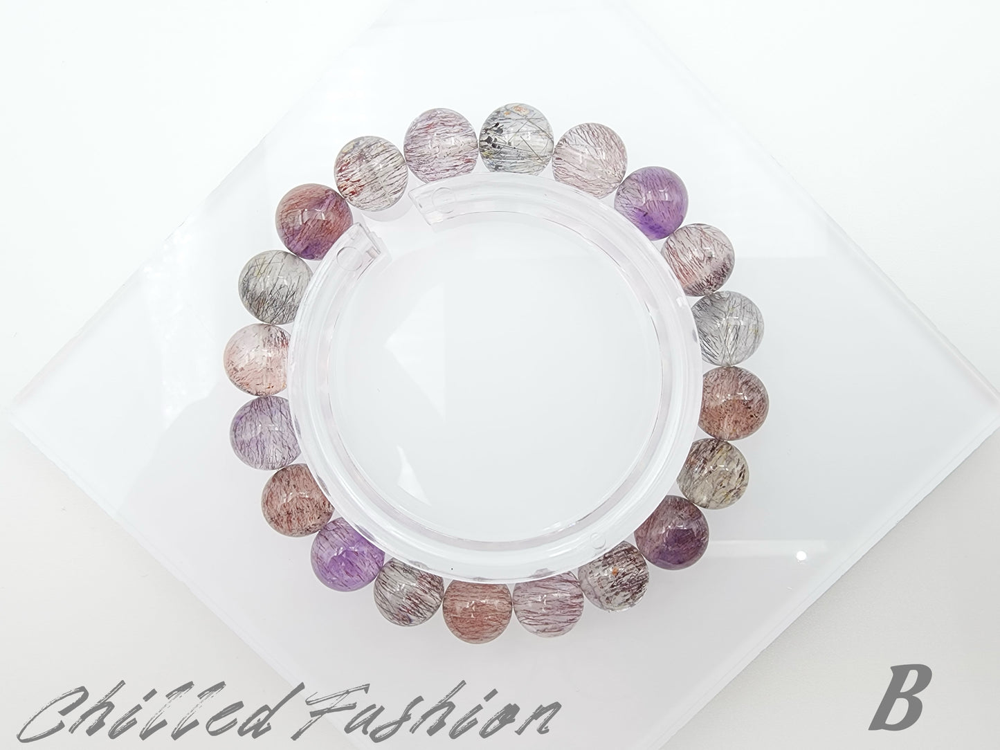 [Bracelet] 9mm Sacred Seven Vibes: Healing Crystal Bracelet with Super Seven 超七 Stones