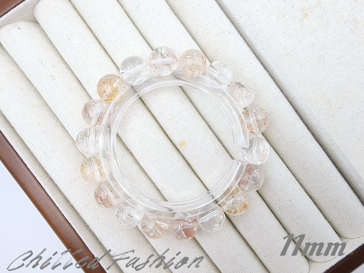 [Bracelet] Multi-Color Ice-Inclusion Quartz Bracelet