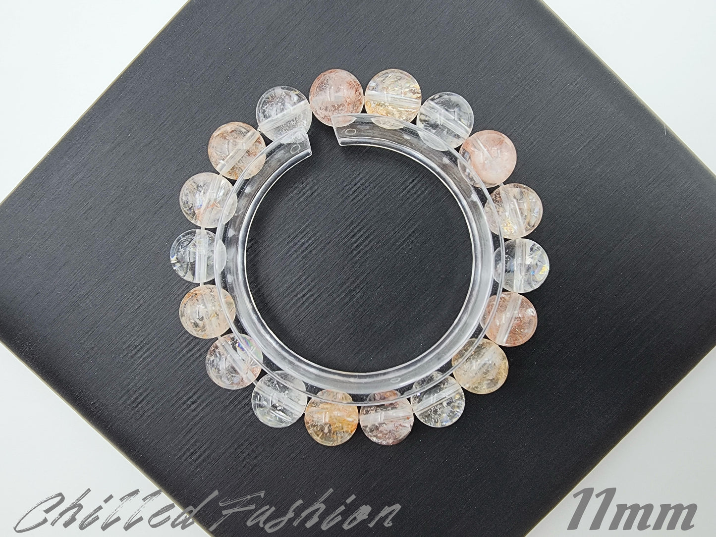 [Bracelet] Multi-Color Ice-Inclusion Quartz Bracelet