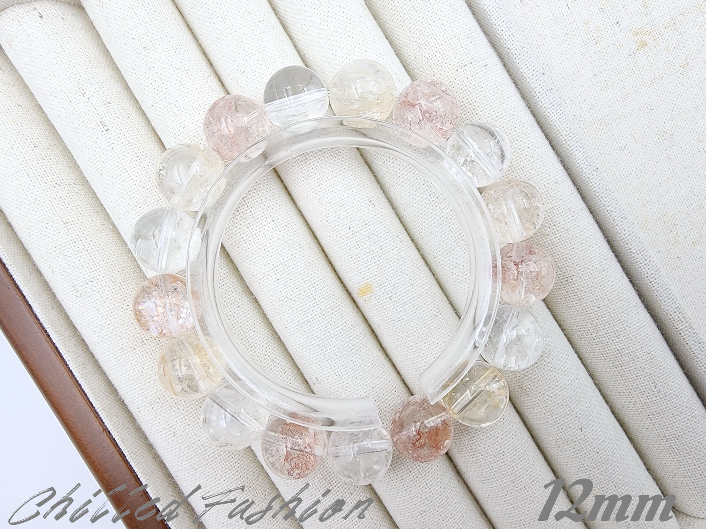 [Bracelet] Multi-Color Ice-Inclusion Quartz Bracelet
