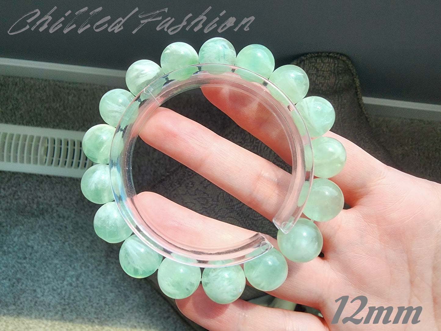 [Bracelet] Green Feather Fluorite Bracelet