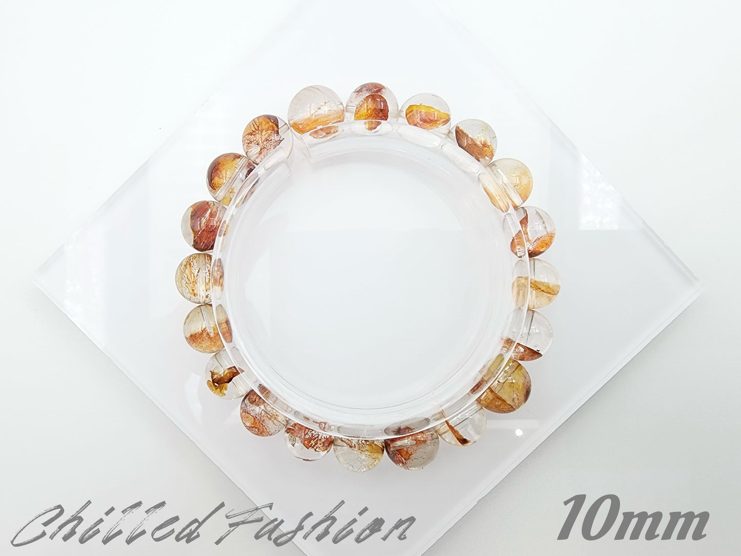 [Bracelet] Phantom Quartz Bracelet with Blooming Inclusions