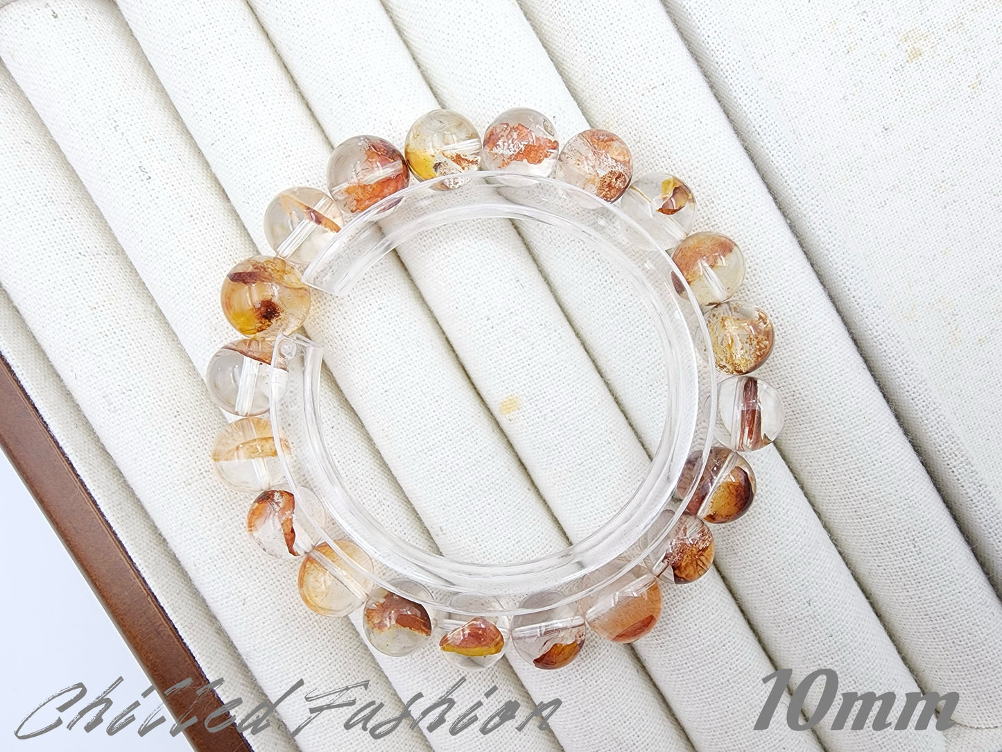 [Bracelet] Phantom Quartz Bracelet with Blooming Inclusions