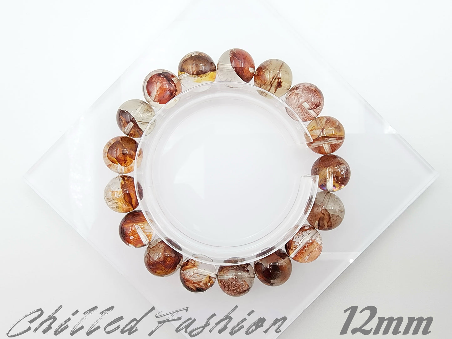 [Bracelet] Phantom Quartz Bracelet with Blooming Inclusions