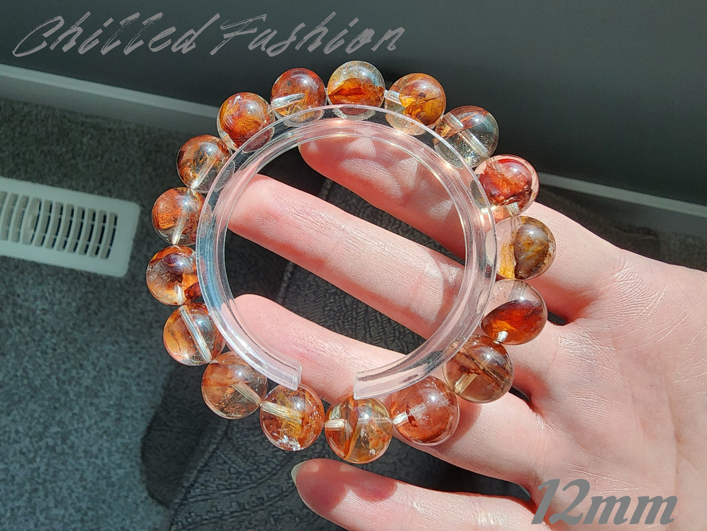[Bracelet] Phantom Quartz Bracelet with Blooming Inclusions