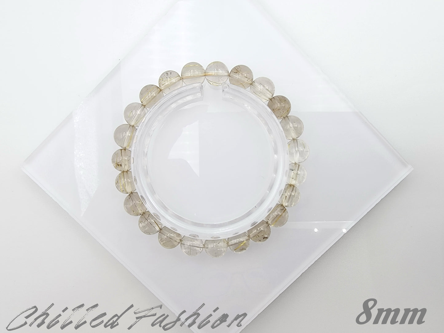 [Bracelet] Natural Golden Rutilated Quartz Bracelet