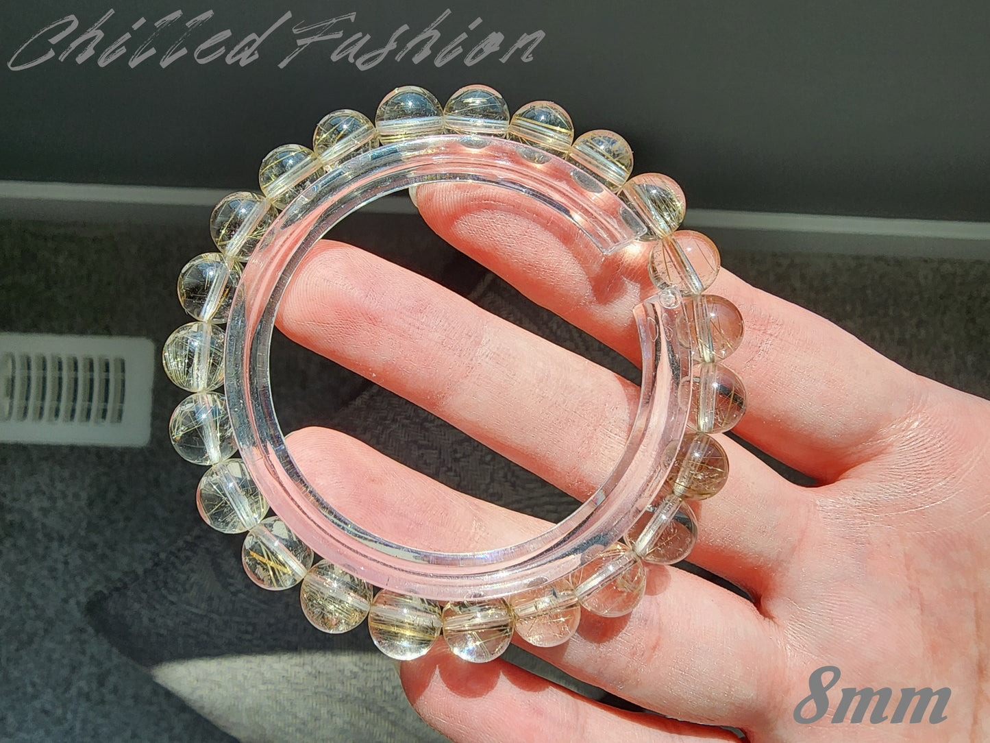 [Bracelet] Natural Golden Rutilated Quartz Bracelet