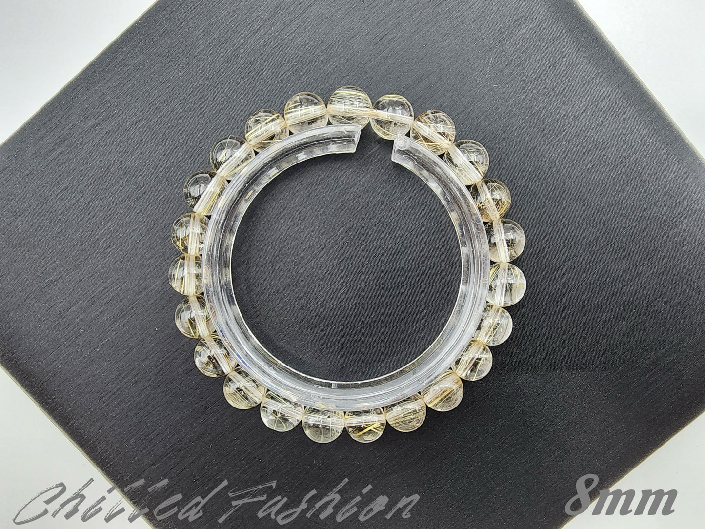 [Bracelet] Natural Golden Rutilated Quartz Bracelet