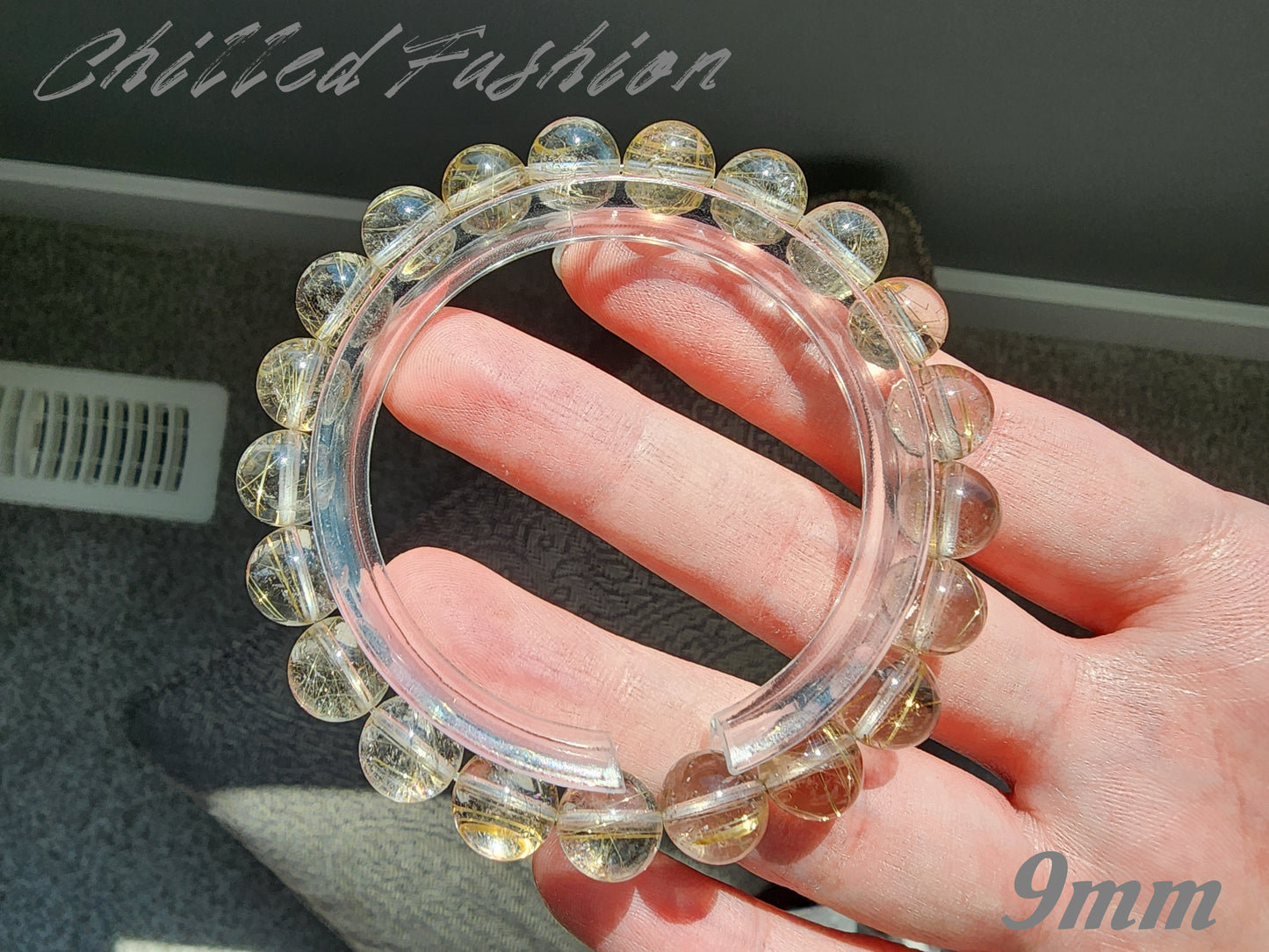 [Bracelet] Natural Golden Rutilated Quartz Bracelet