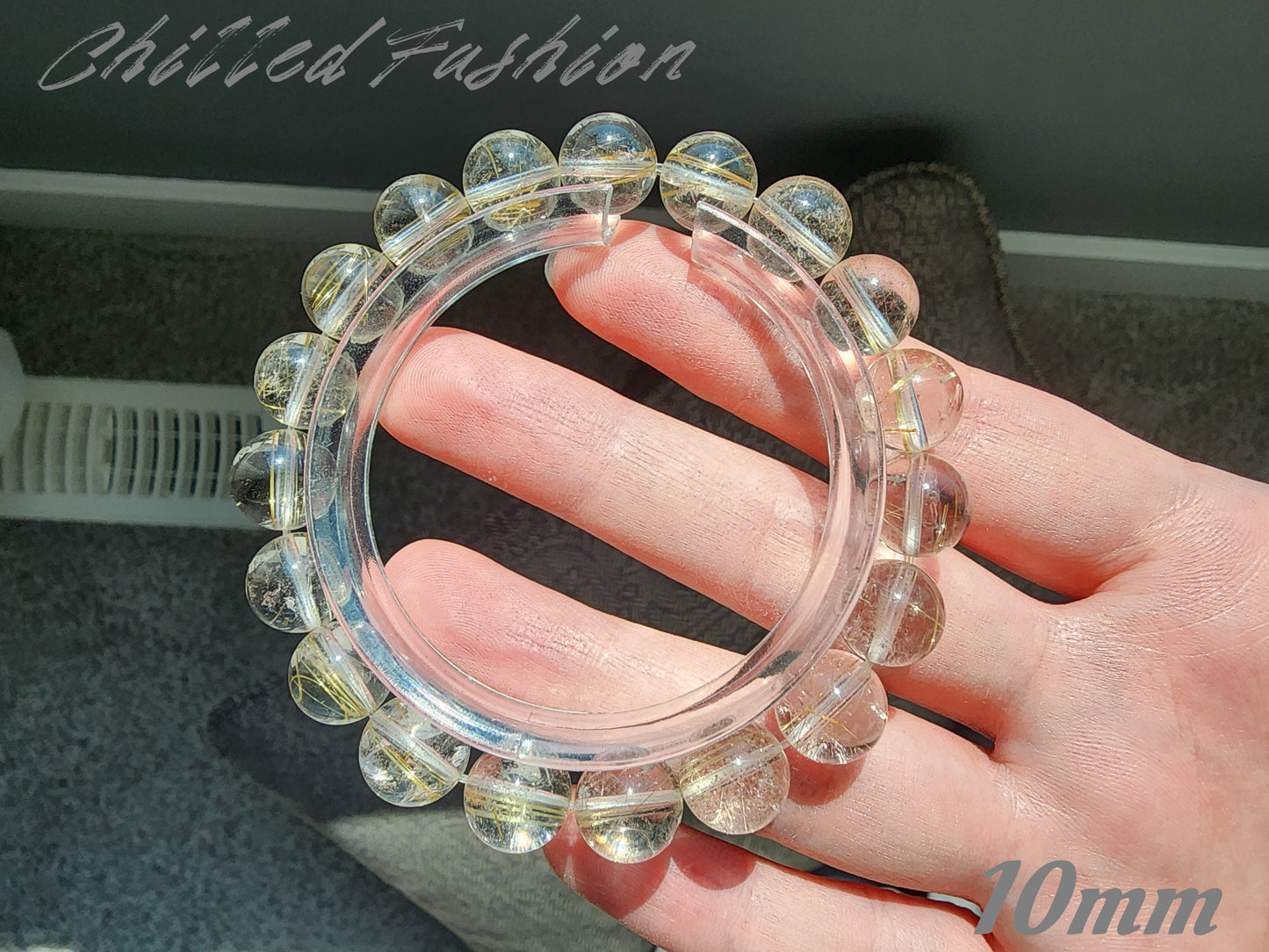 [Bracelet] Natural Golden Rutilated Quartz Bracelet