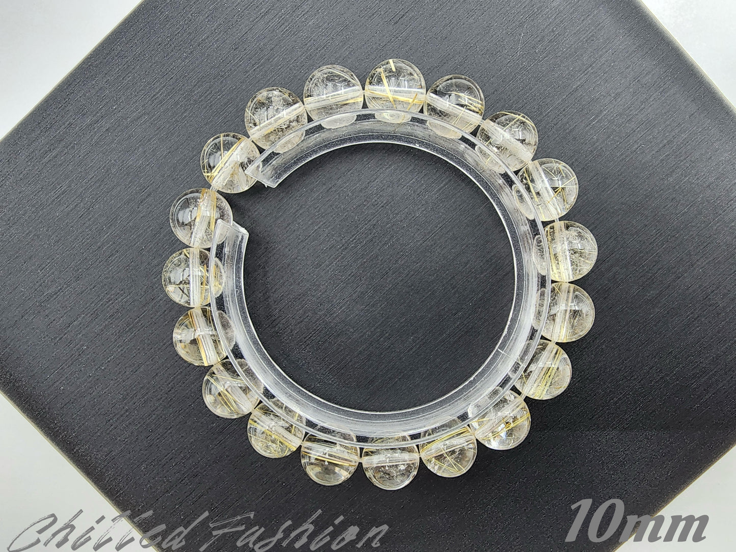 [Bracelet] Natural Golden Rutilated Quartz Bracelet