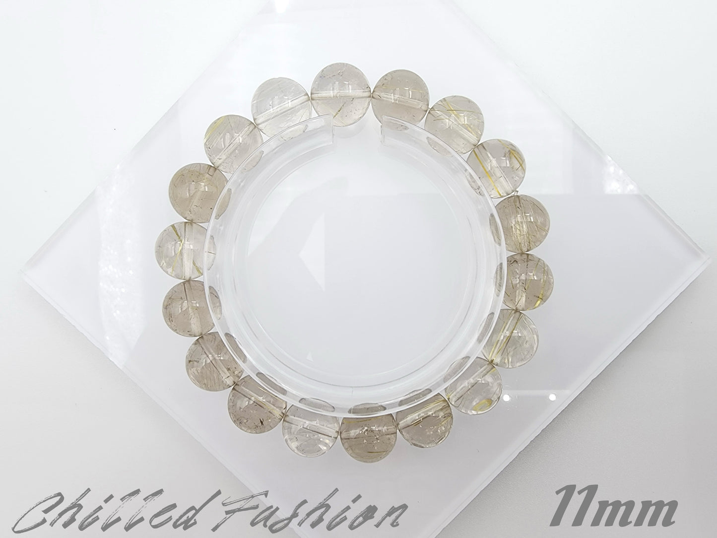 [Bracelet] Natural Golden Rutilated Quartz Bracelet