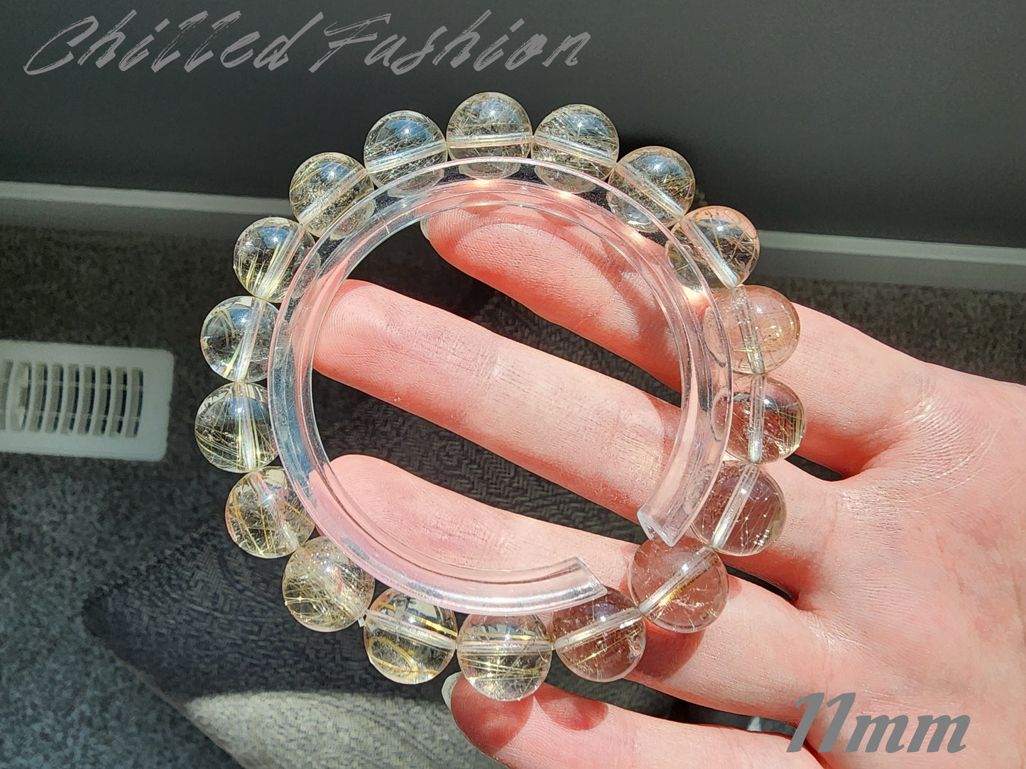 [Bracelet] Natural Golden Rutilated Quartz Bracelet