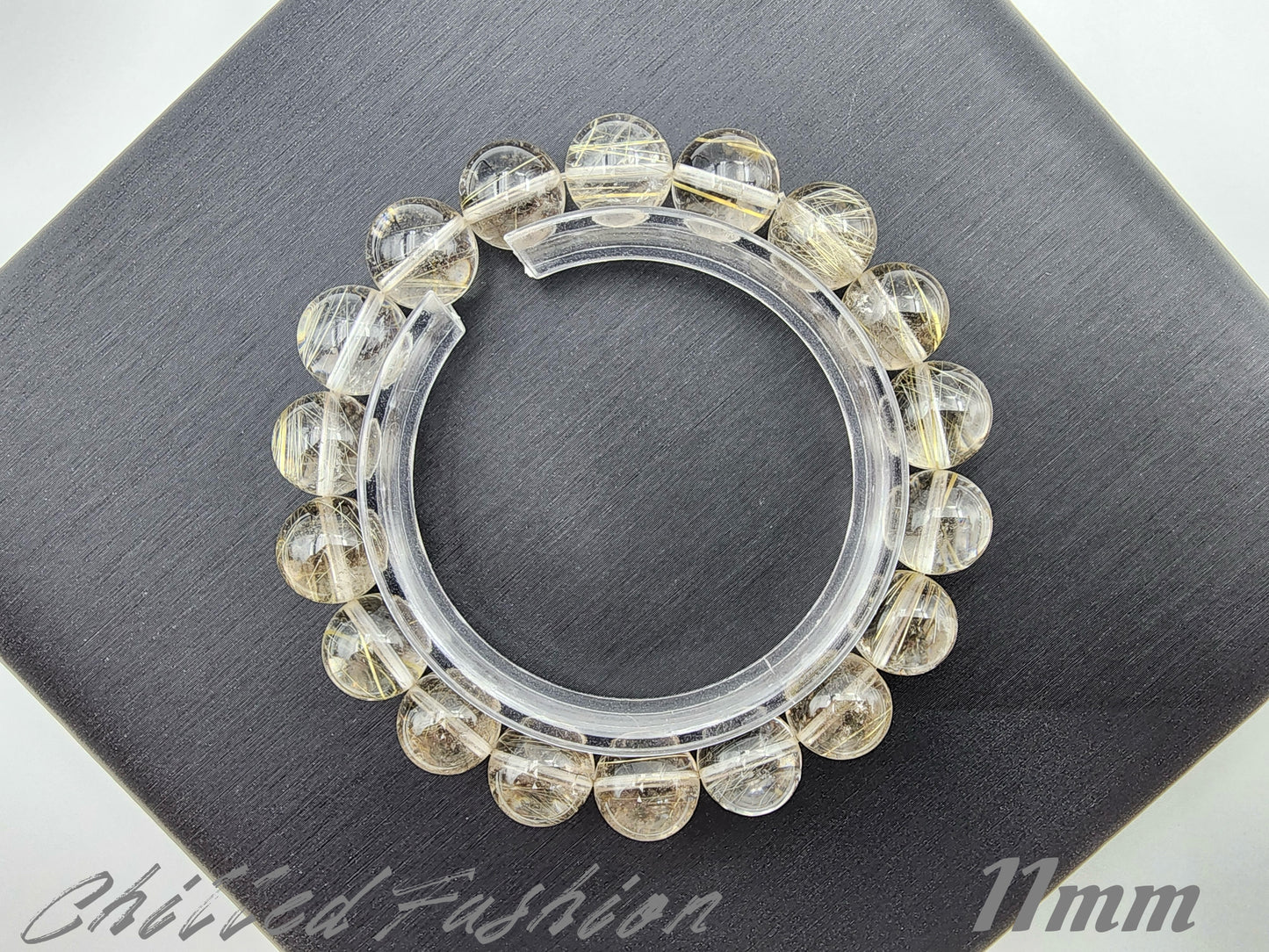 [Bracelet] Natural Golden Rutilated Quartz Bracelet
