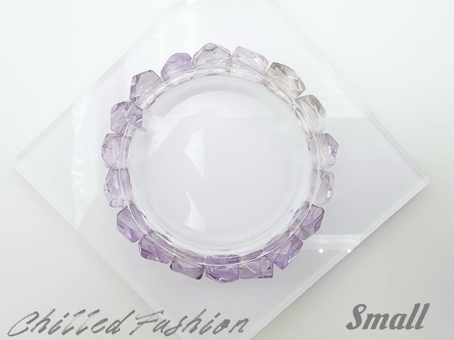 [Bracelet] Gradient Amethyst Nugget Bracelet