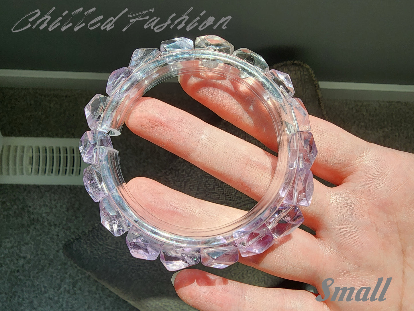 [Bracelet] Gradient Amethyst Nugget Bracelet