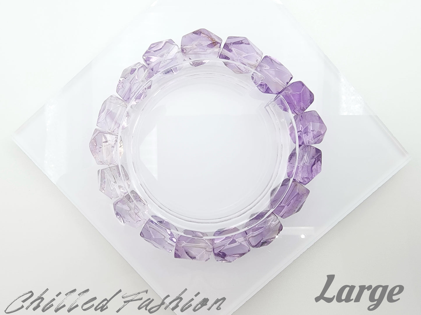[Bracelet] Gradient Amethyst Nugget Bracelet