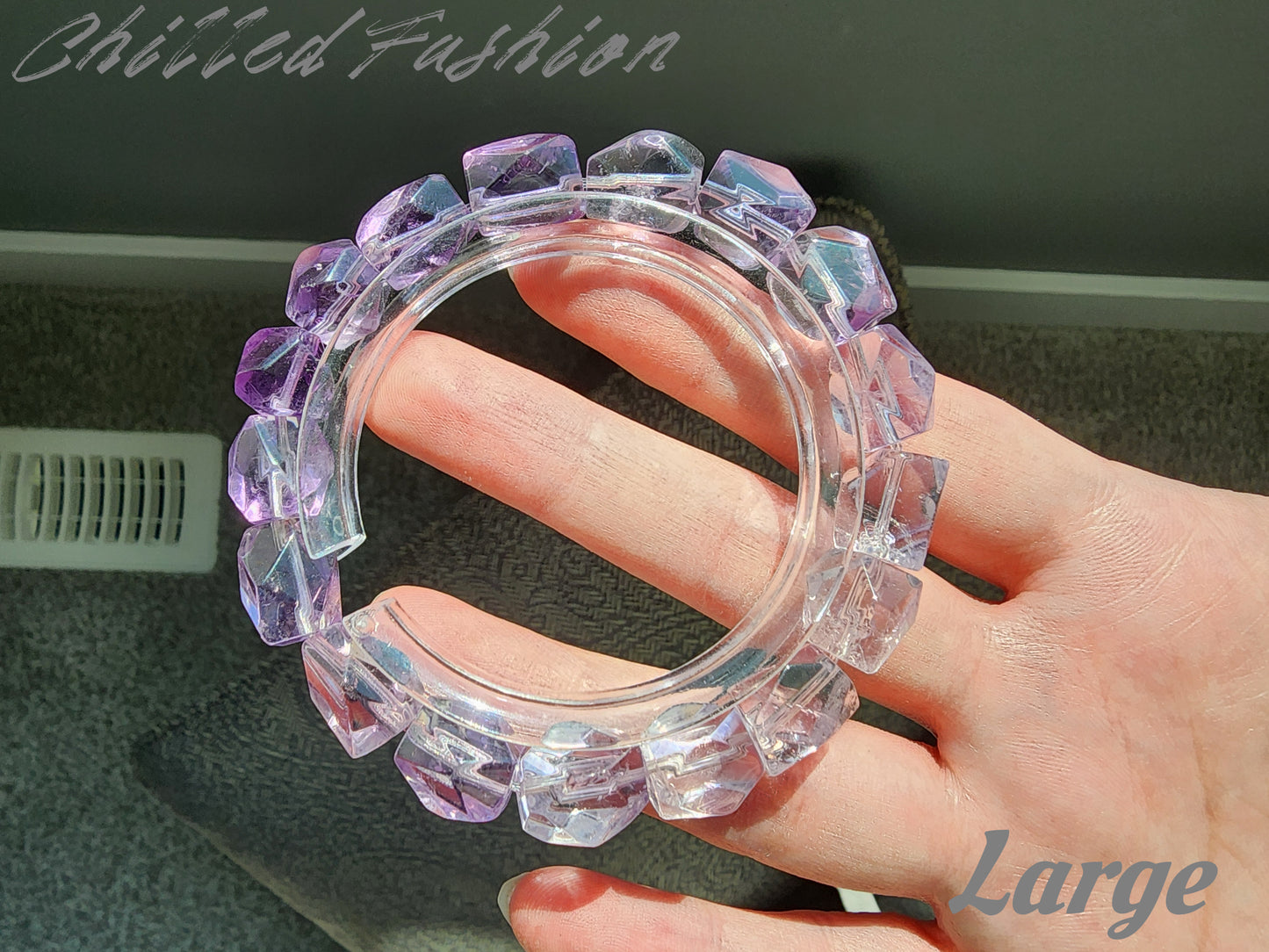 [Bracelet] Gradient Amethyst Nugget Bracelet