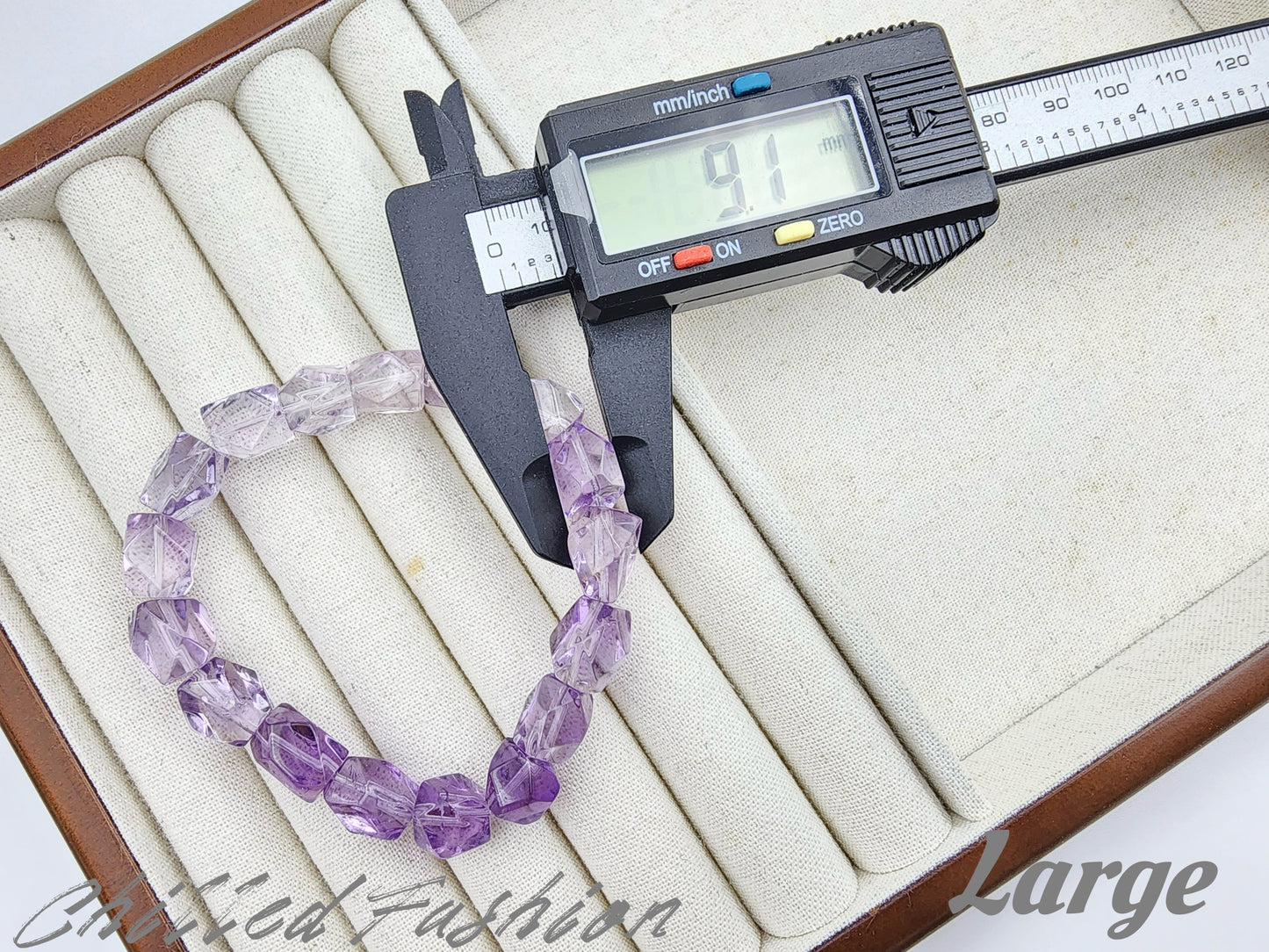 [Bracelet] Gradient Amethyst Nugget Bracelet