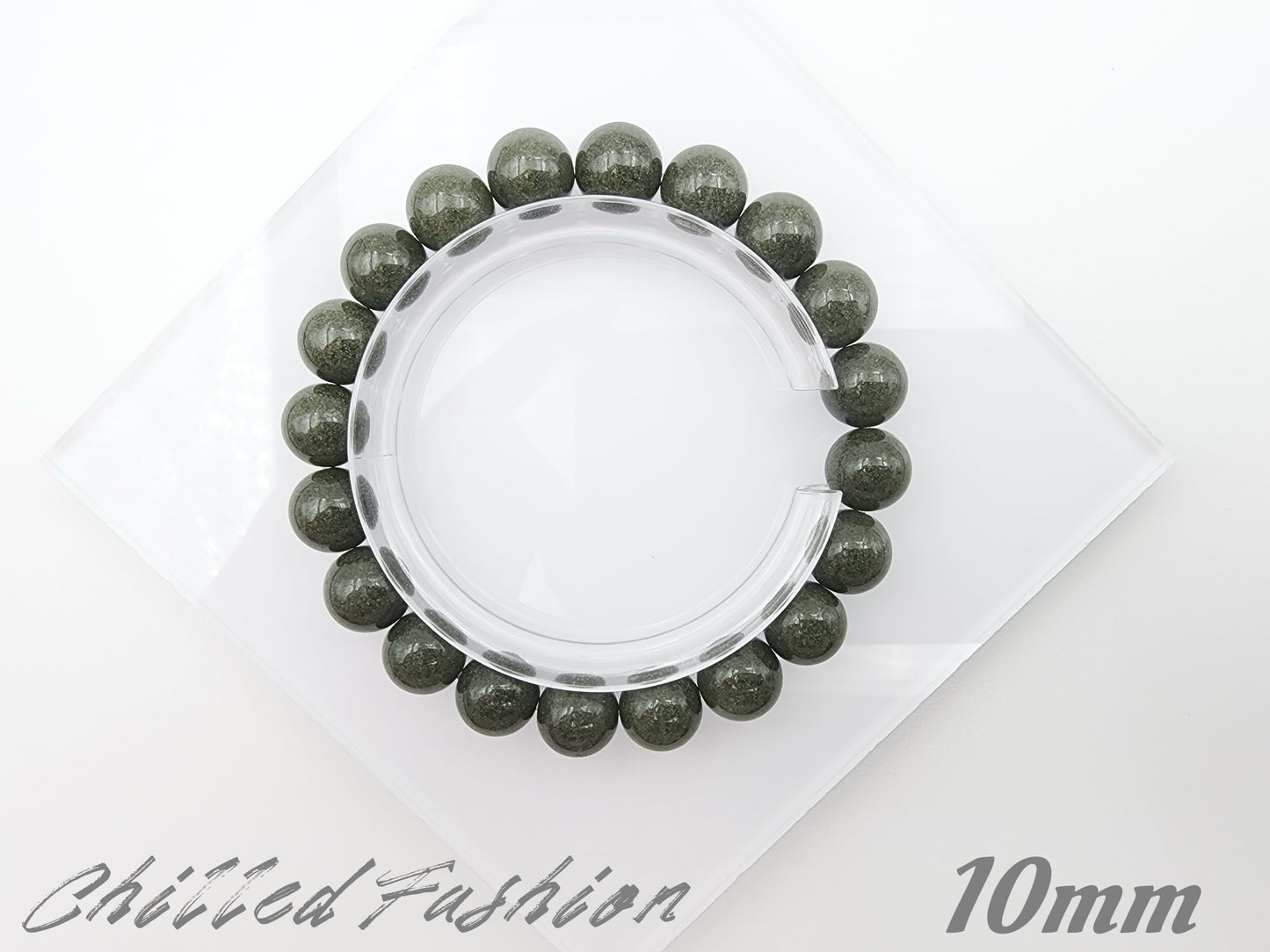 [Bracelet] Natural Full Green Phantom Quartz Bracelet