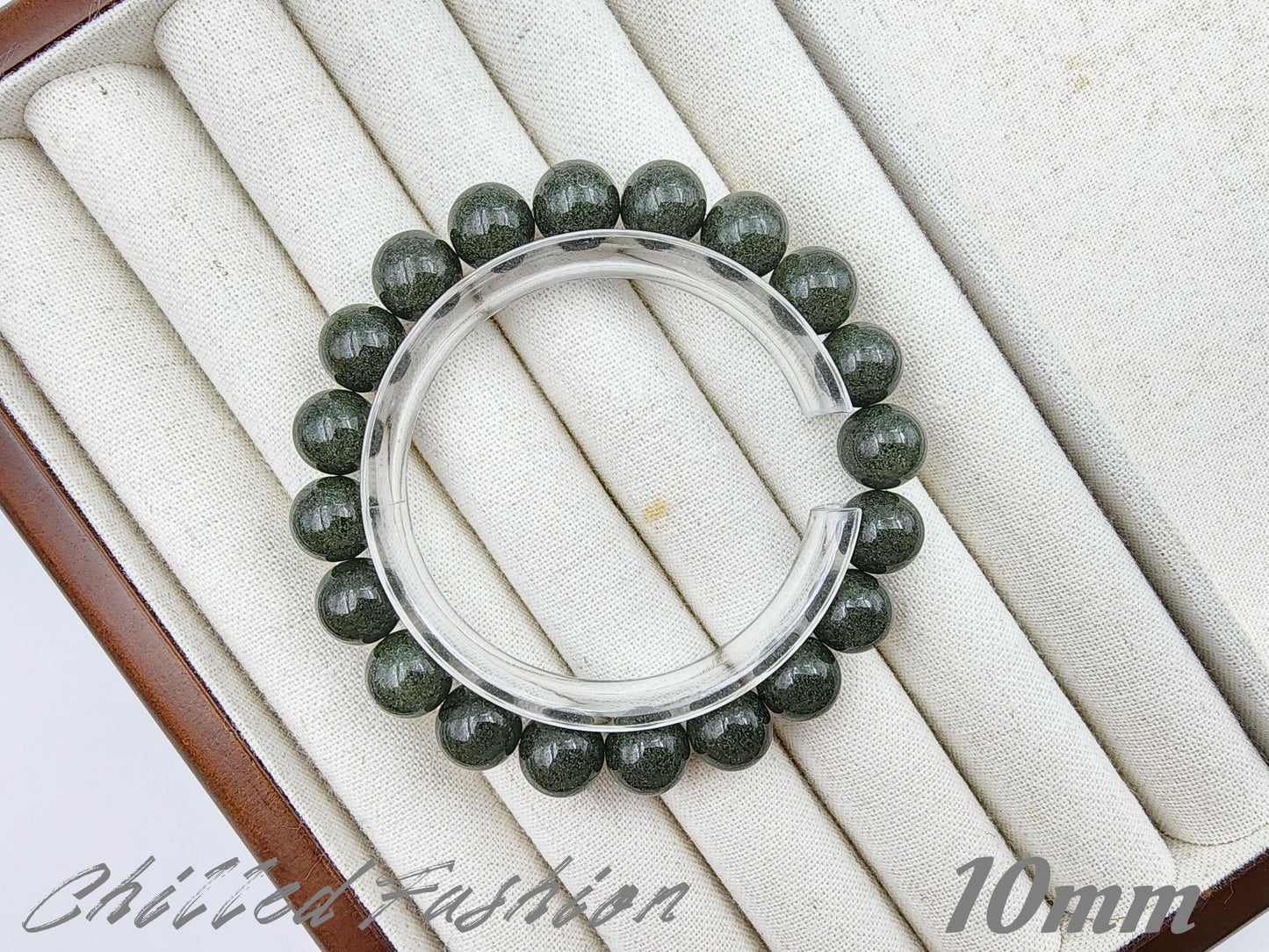 [Bracelet] Natural Full Green Phantom Quartz Bracelet